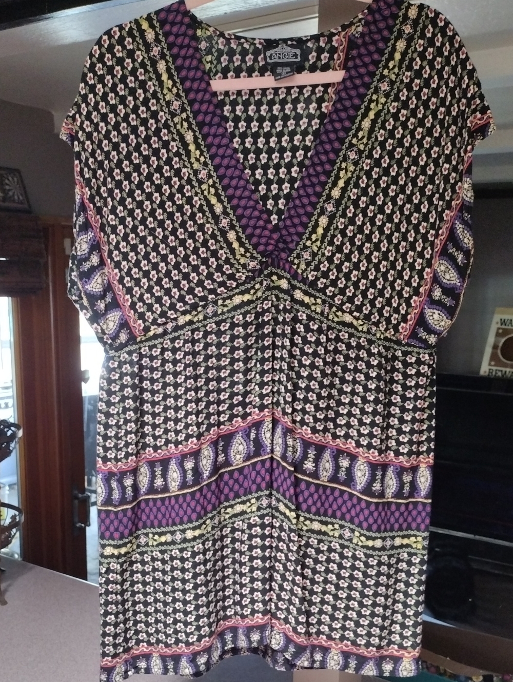Angie Boho Tunic Top Or Mini Dress
